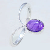 Yasmine Luxurious Purple Solitaire Ring